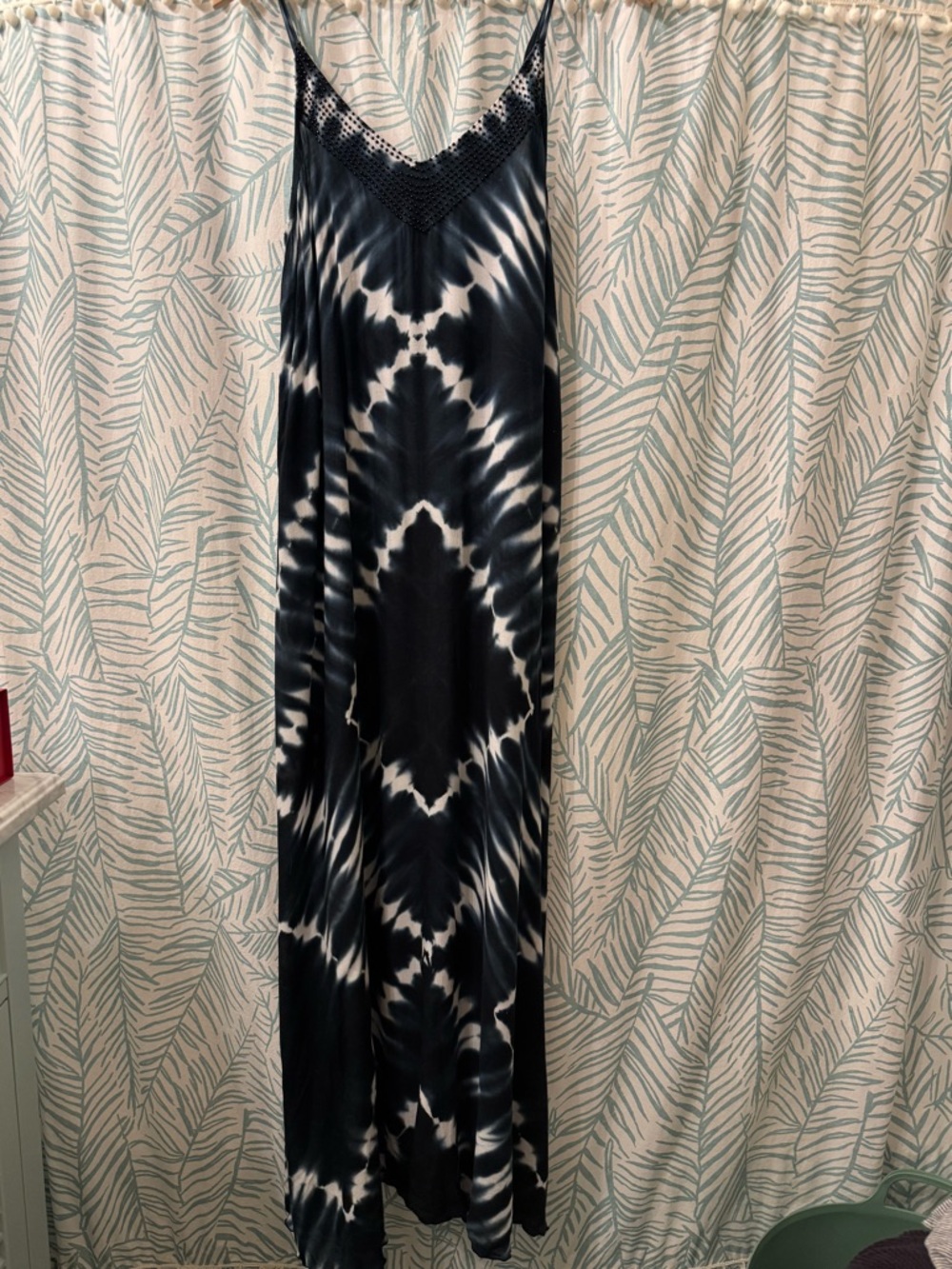 Khush Beaded V-Neck Navy Tie Dye Maxi